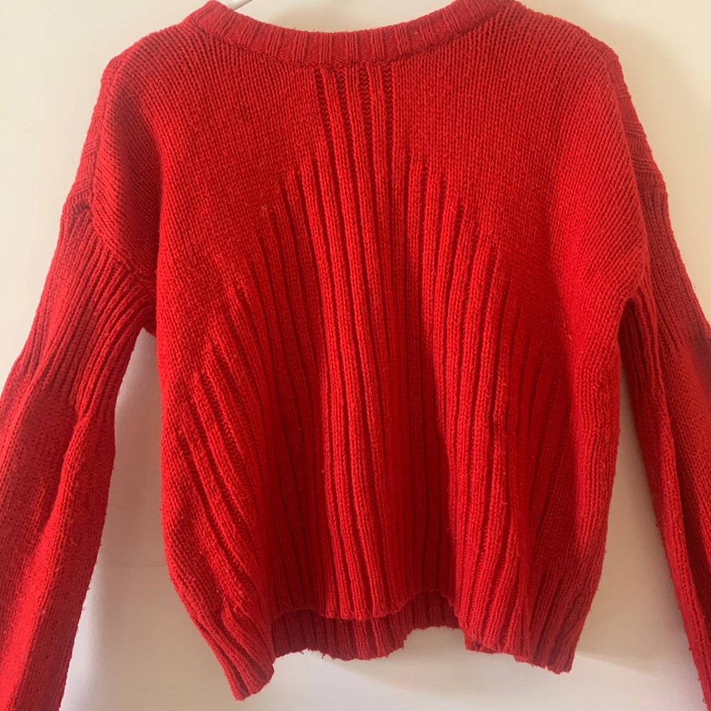 Ribbed Red Sweater